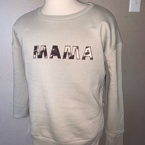 Cow hide custom mama crewneck